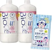 The Body Foam Type Brilliant Bouquet Scent, Refill, 27.6 fl oz (800 ml) x 2 + Biore U Full Body Clean Sheets, 10 Sheets
