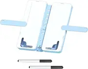 Pencil Box and Foldable Reading Bookshelf 2in1 Multi-Function Pen Case Adjustable Reading Bracket with Wr Pad and 2 Erasable Pen 3 Sticker Sheets for Girls Office Student Stationary Blue
