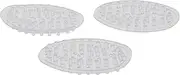 InterDesign Soap Savers Soap Dish, Plastic Oval Soap Holder, Set of 3 Sponge Holders and Soap Trays, Clear