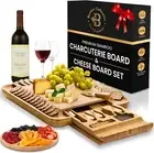 Charcuterie Board - Bamboo Cheese Board and Charcuterie Gift Set - Wedding Gi...