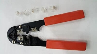 Telephone Cord Repair Kit (Modular Crimp Tool plus 5 RJ11 Connectors)