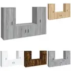 TV Cabinet Set 3 Piece Wall TV Stand Concrete Grey Engineered Wood vidaXL