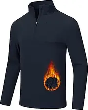 [MoFiz] Men's Track Jackets Lightweight Quarter Zip Casual Fleece For Men Workout Running Athletic Active Jacket With Pockets