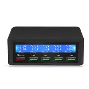 50W Quick Charge 3.0 5 Port USB Charger Adapter Mobile Phone Fast Charger for iPhone Samsung Xiaomi Tablet Charger black_US