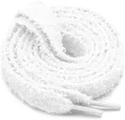 [WEGOODZF] Flat Fuzzy Shoe laces: Soft Wide Fluffy Shoelaces - 2 Pair