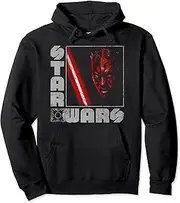 [STAR WARS] Darth Maul Distressed Square Portrait Pullover Hoodie