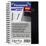 My Password Book Double Capacity 7" X 5" 240 pages Quick Search Design Passwo...