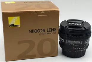 【全新】 Nikon AF 20mm Nikkor F2.8D (自動對焦) F/2.8D~榮泰貨 保固1年