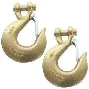 , Pack of 2 Clevis Slip Hook 12 Inch Forged Steel Safety Hook Suitable for 13...