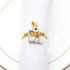 6pcs Napkin Holder Creative Multi-purpose Easter Rabbit Napkin Towel Ring Sturdy