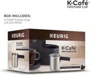 Keurig K-Café Milk Frother Cup - New In Box - Dark Charcoal (Silver W Black)