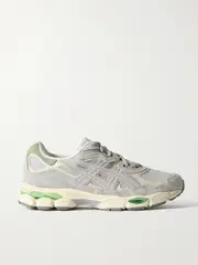 [Asics] Asics - Gel-nyc Leather And Suede-trimmed Mesh Sneakers - Gray - UK 3 UK 3 Gray