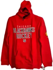 Reebok Youth Chicago Blackhawks Hockey Pullover Hoodie Jacket, RED, Large 14/16
