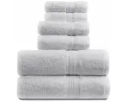 Combed Cotton Towel Set Bath Towel/Hand Towel/Face Washer Sets - White