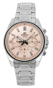Casio Edifice Chronograph Pink Dial Quartz 100M Men's Watch EFV-650D-4AV