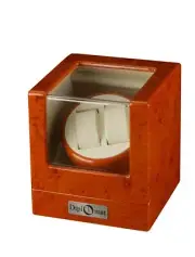 Diplomat Burlwood Double Automatic Watch Winder Display Storage Case NEW