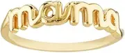 [JewelryWeb] 14k Yellow Gold Cursive Mama Ring Band Style-Ring for Women