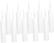 NUOBESTY 10Pcs Reusable Caulk Tubes Portable Empty Sealant Containers for DIY Projects Compatible with Standard Caulking Tools for Custom Color Mixing and Repairs