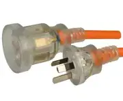 Cabac EXT LEAD HD 240V 10A CLEAR PLUG OR 20M ELID20
