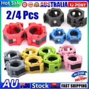 2/4 Pcs 50mm Barbell Bar Clamp Collar Clip Weightlifting Dumbbell Spring Lock
