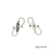 4 Antique Sterling Silver S Hook Fish Eye Clasp For Necklace Bracelet #99224