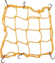 GOOFIT 12" x 12" Elasticated Bungee Luggage Cargo Net with Hooks Hold Down for Motorcycles Motorbike ATVs Bikes Cars Trucks (Yellow)