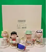 LENOX PEANUTS BEACH PARTY Charlie Brown Snoopy Lucy Linus Sally NEW in BOX w/COA