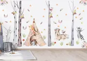 [Namly Design] Wallsticker - Forest Boho Animals / Large