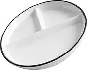 CATIEBYE Portion Control Plates 3 Compartment Snack Serving Dish Divided Sections Perfect for Healthy Eating