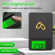 Digital Weight Scale Kitchen Jewelry Gold Grain Food MiniSize Gram 500g/0.01g