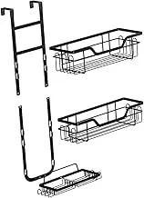 Amosfun Over The Door Shower Caddy Hanging Organizer No Drilling Required Elegant Finish for Bathroom Storage and Soap Holder Use