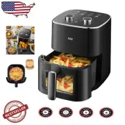 Versatile 5qt Air Fryer with See-Through Window - Ideal for Dorms & Offices