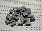 LEGO Lot of 36 Dark Bluish Gray 1x2 Grill Bricks