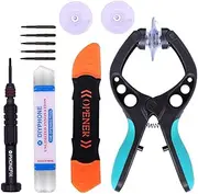 DIYPHONE 4 in 1 Cellphone Repair Tool Precision Screwdriver Set LCD Screen Replacement Tool Kit Suction Cup Opening Tools Kit for Phone Repair Pry Tool
