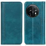 For OnePlus 11 5G Split Leather Stand Phone Case Litchi Texture Wallet Protection Cover