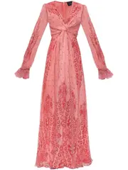 [Etro] Etro-Abito Lungo In Seta Stampa Floreale-Donna 46 IT