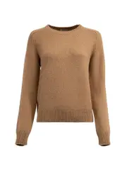 Brown Knitted Crewneck Sweater