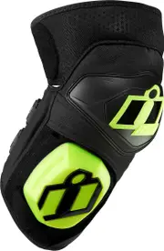 Icon Cloverleaf 2, knee protectors Level-1 , color: Black/Neon-Yellow , size: One Size