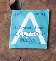 Vintage Bulova Accutron tuning fork watch 214 Ground Strap part #193 old stock