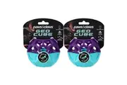 2x Paws & Claws Dog 8.5cm Geo Floating TPR Cube Ball w Squeaker Interactive Toy