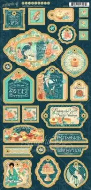 Graphic 45 Collector's Edition Chipboard Die-Cuts 6"X12"-Cafe Parisian