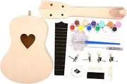 DIY Ukulele Kits for Kids Beginners 4 Strings Painting Wooden Build Your Own