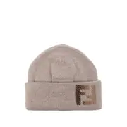 [Fendi] Fendi Jacquard-logo Beanie M NEUTRALS