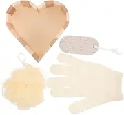 Beavorty Sets Essential Bathing Tools Bath Scrubbing Supplies Kit Exfoliating Body Care for Home Travel