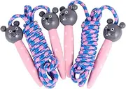 BESPORTBLE Cartoon Wooden Skipping Ropes for Boys and Girls Pack Soft Tangle for Training Sports