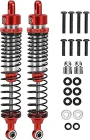 RC Shock Absorber Set, Shock Absorber Damper, Adjustable Shocks Compatible with HSPRGT HimotoRedcat 1/10 RC Car Scale Replacement Parts(108mm) (Red)