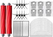 [HUVNEXA] for Roborock, S7 Maxv Ultra S7 Pro Ultra Robot Vacuum Main Side Brush Mop Hepa Filter Dust Bag Cleaning Rolling Brush Accessories Robot Vacuum Accessories(32pcs)