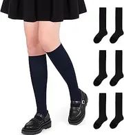 [YMYDYFC] Girls Knee High Socks School Uniform Dress Socks Kids Toddler Girl Socks
