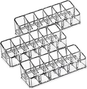 VICASKY Lipstick Rack Makeup Organiser 3pc Lip Gloss Display Holder Desktop Storage Organizer Home Accessory