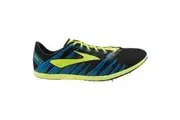 Mens Brooks Wire 4 Black Blue Fluro Yellow Runners Shoes Track Running Spikes